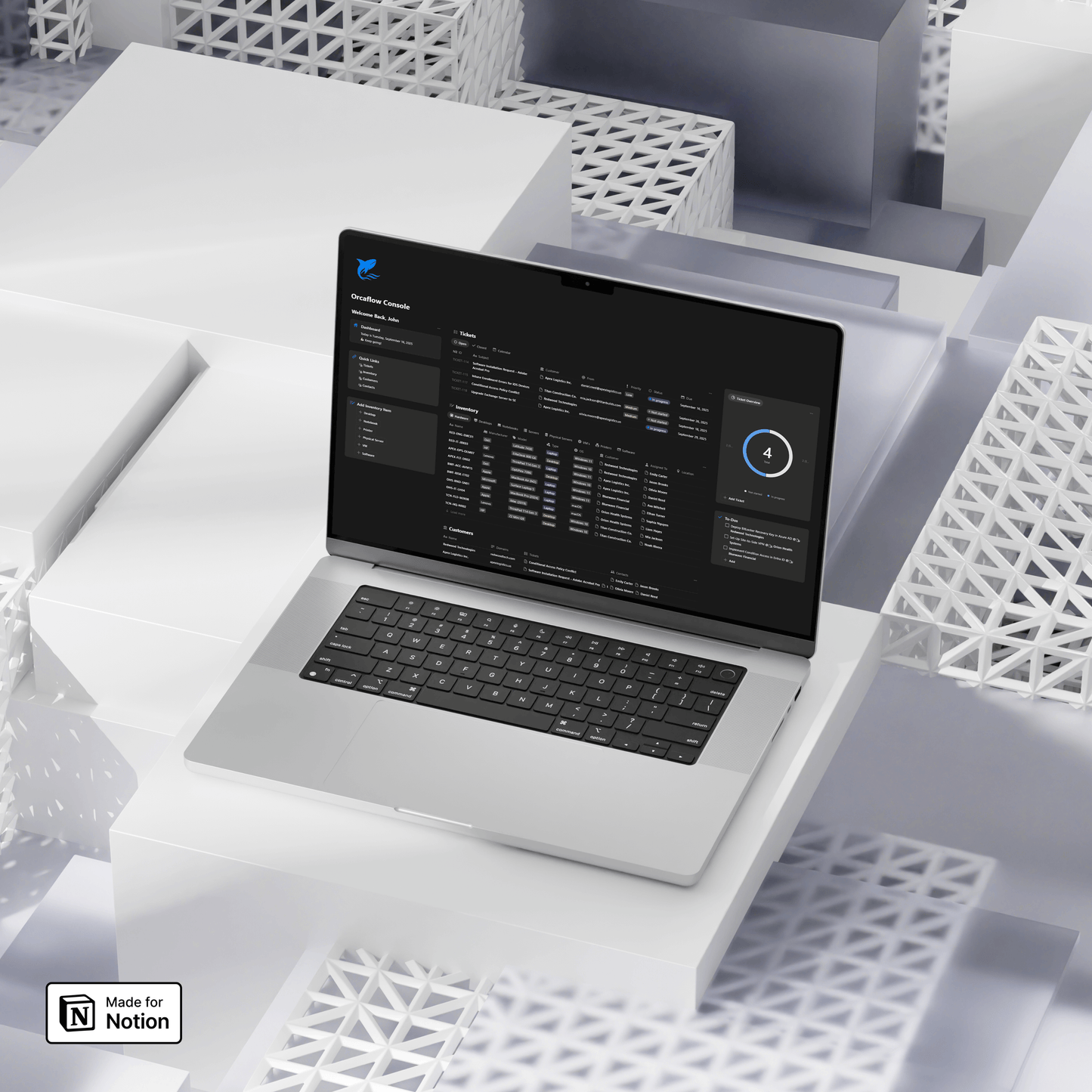 Orcaflow Console Laptop Mockup
